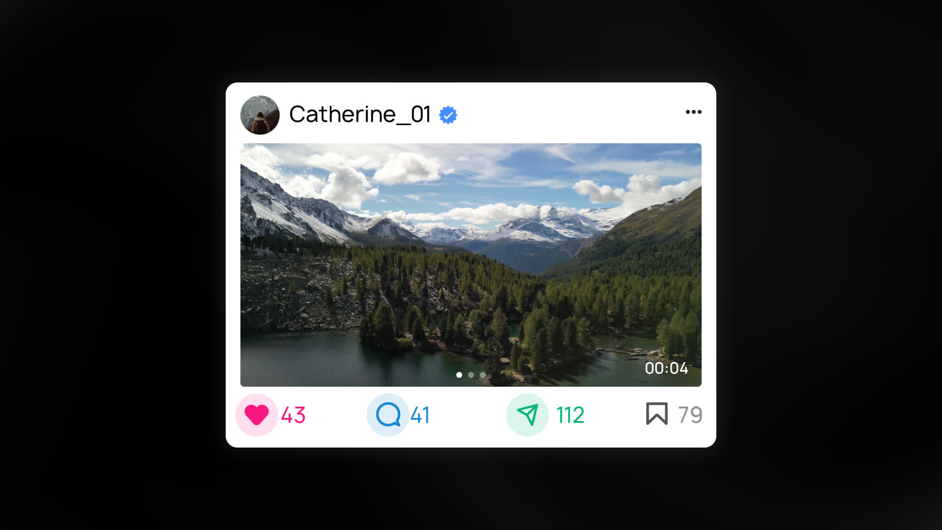 Instagram User Post Counter Animation