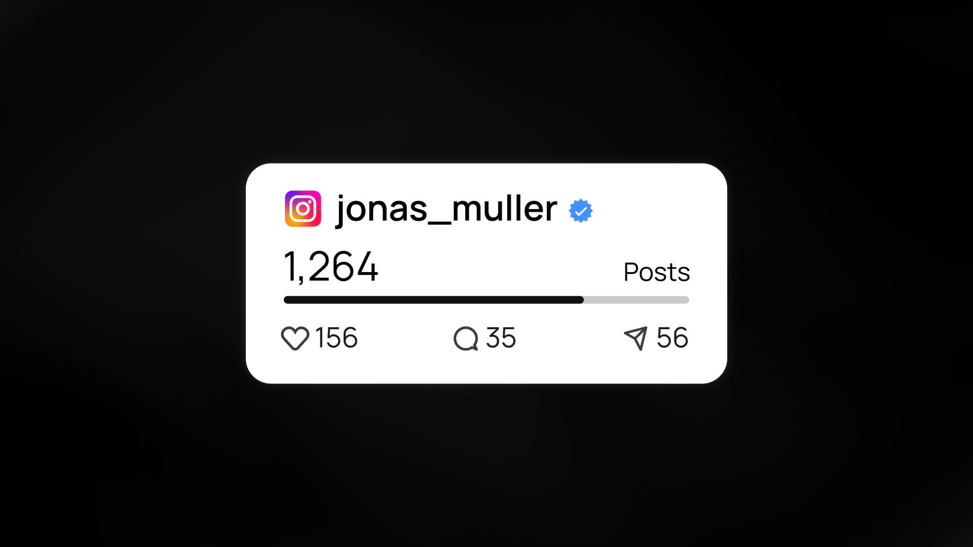 Instagram Verified User Post Counter With Slider