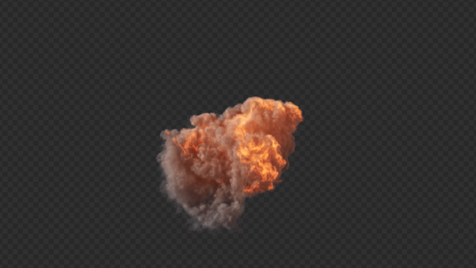 Intense Explosion Side View on Alpha