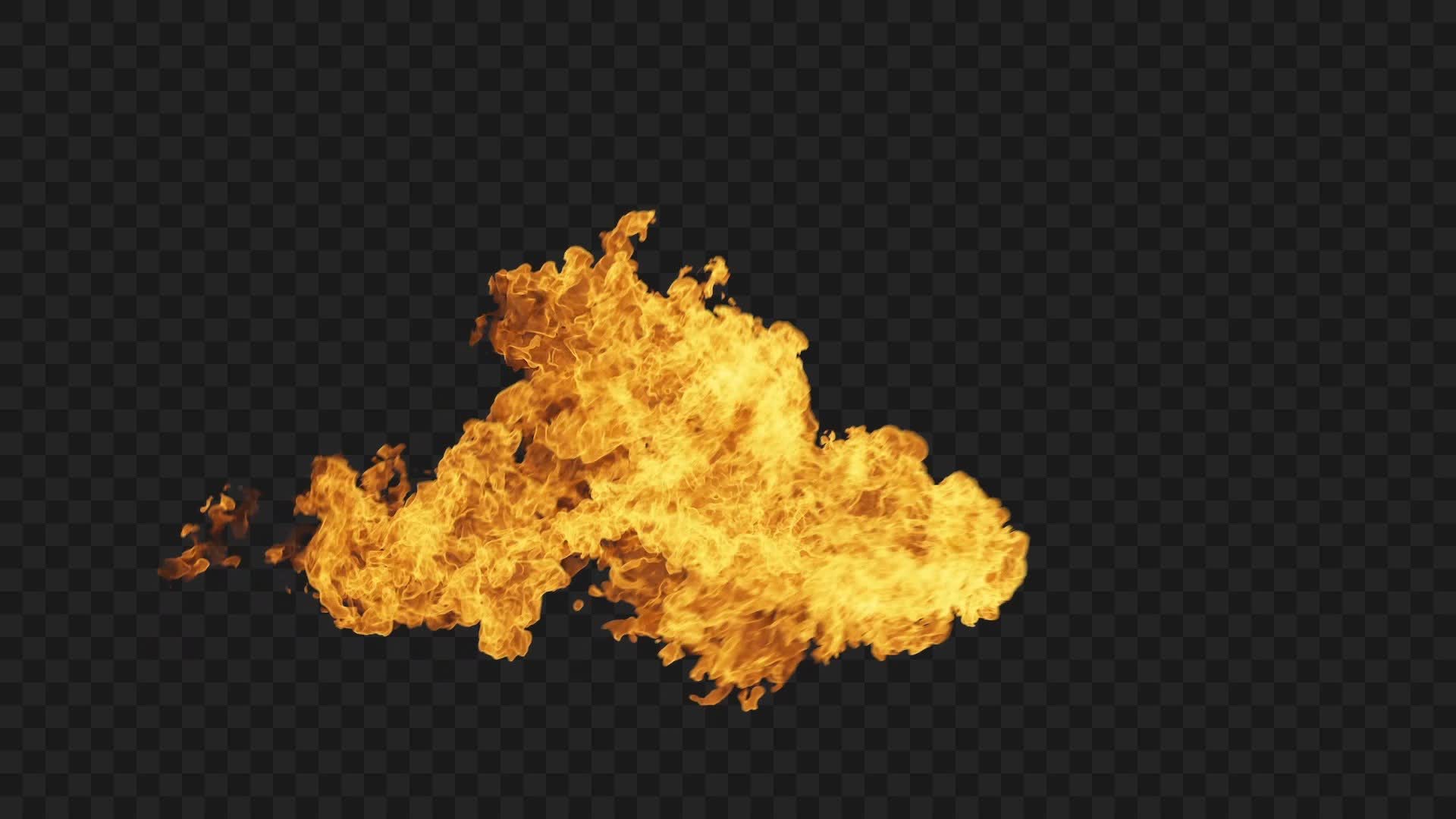 Intense Fireball Explosion VFX on Alpha