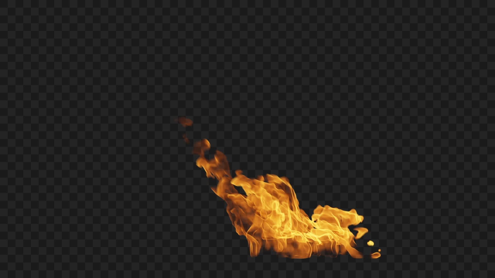 Intense Small Fire Blaze VFX on Alpha