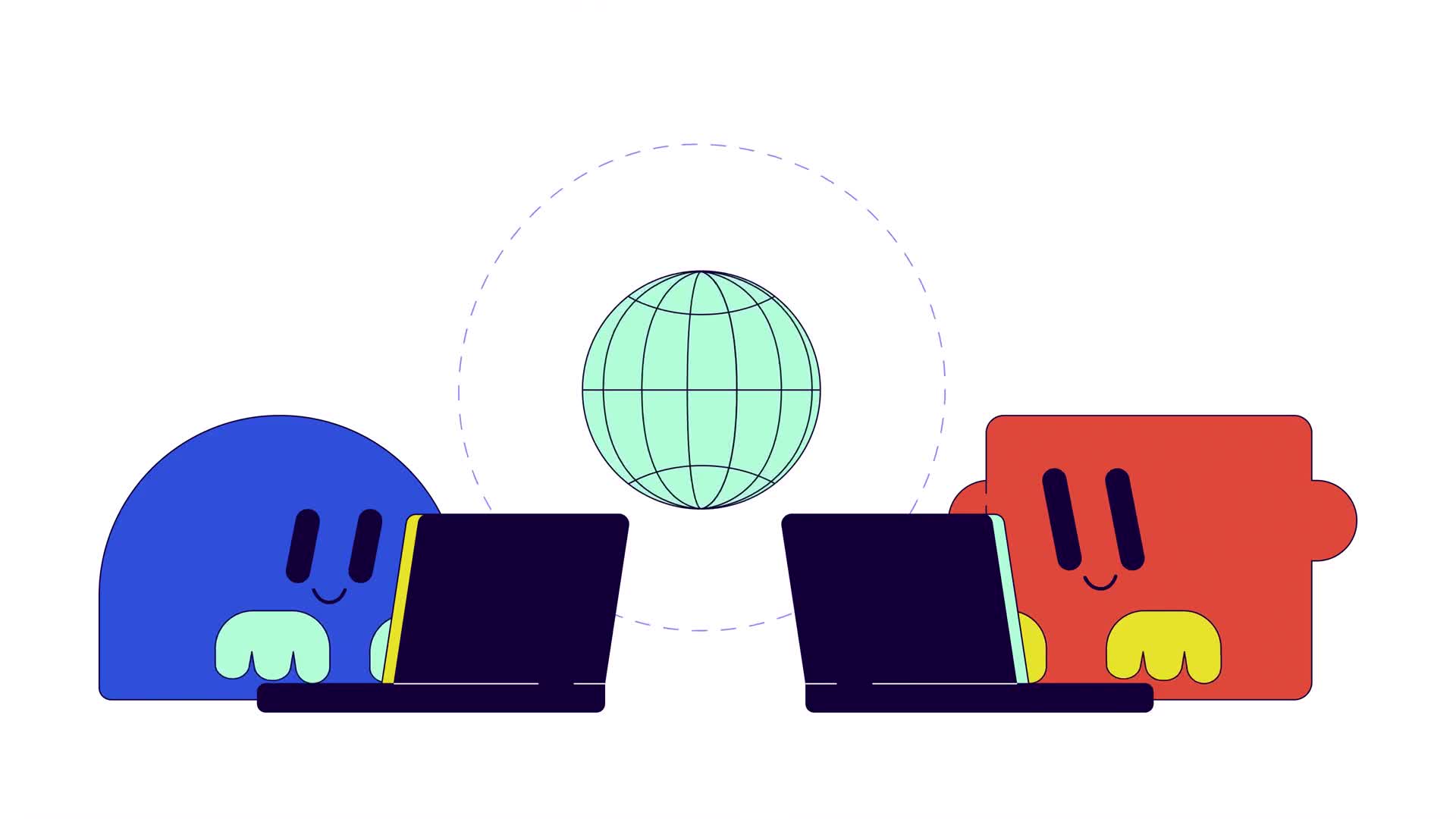 International Data Transfer Line Animation