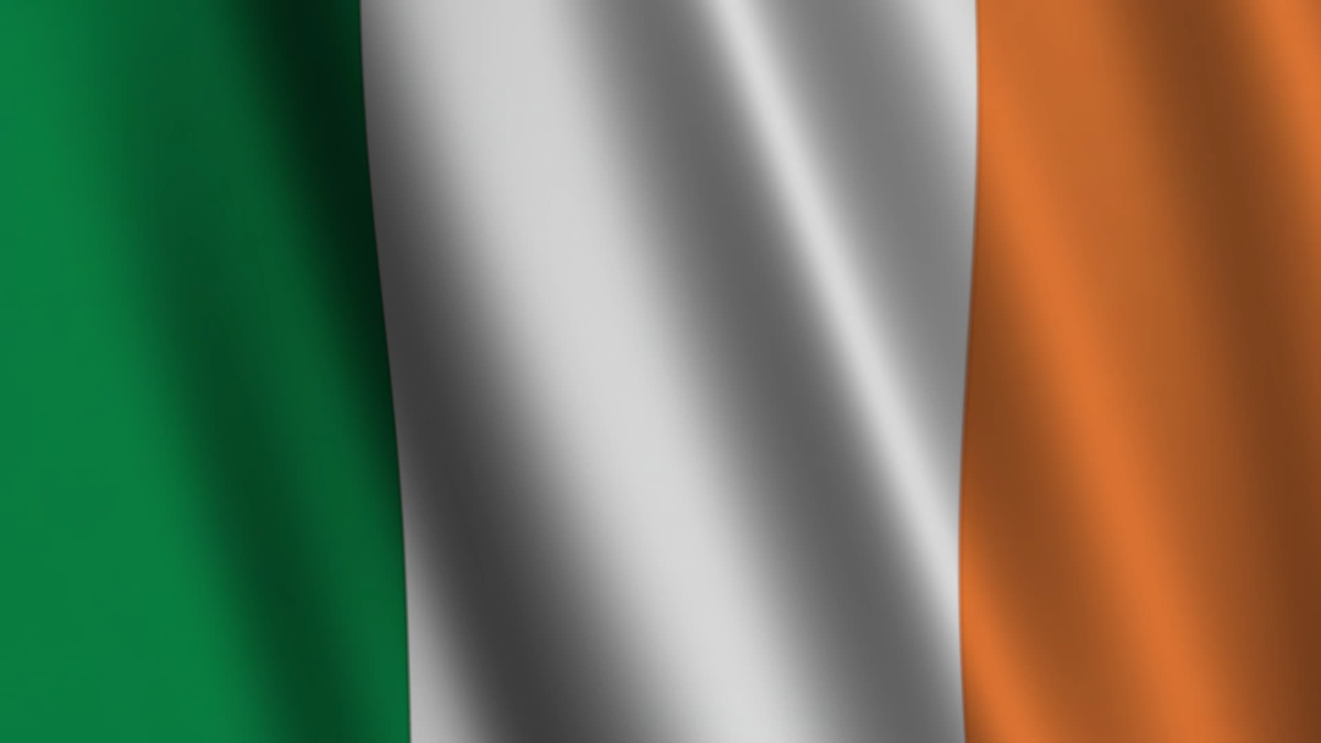 Ireland Tricolor Flag Waving