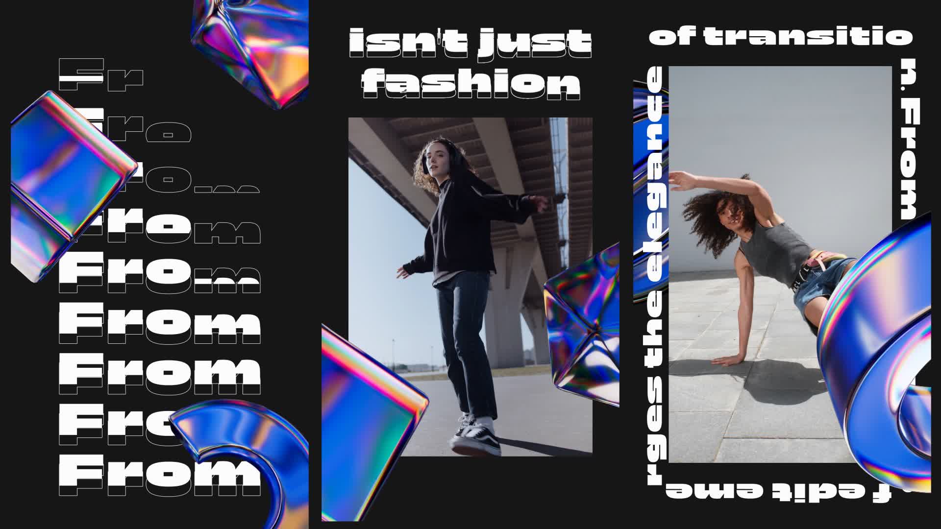 Iridescent Geometric Fast Paced Reels