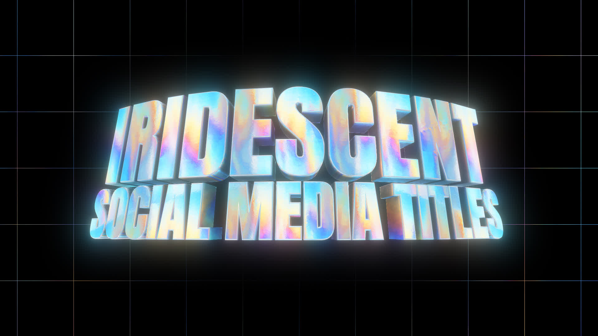 Iridescent Social Media Titles On Alpha