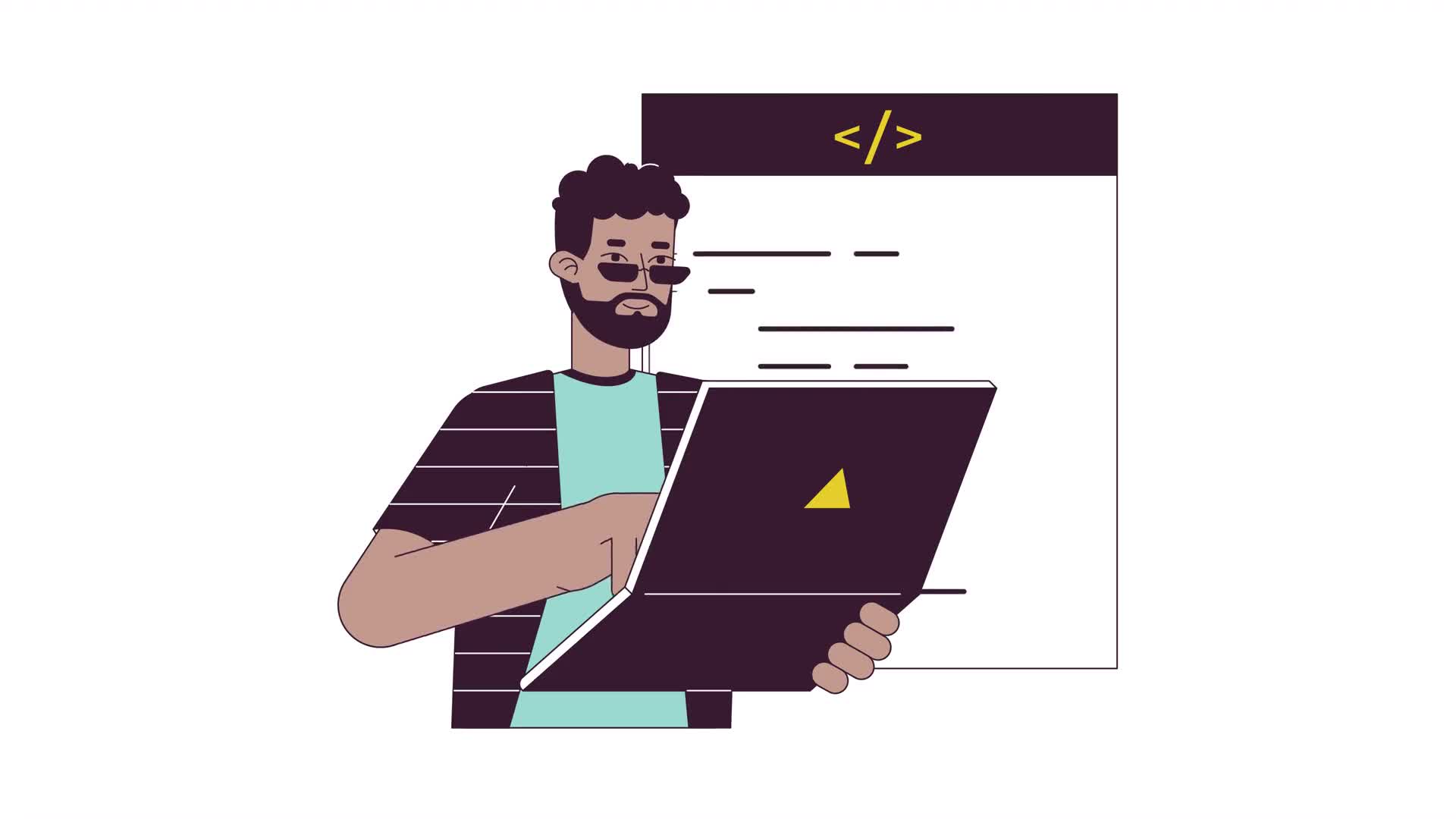 It developer coding on laptop