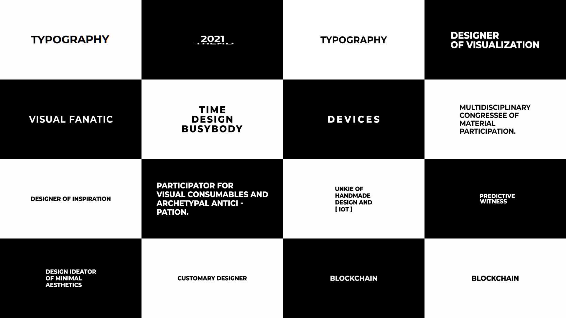 Just Typography Template