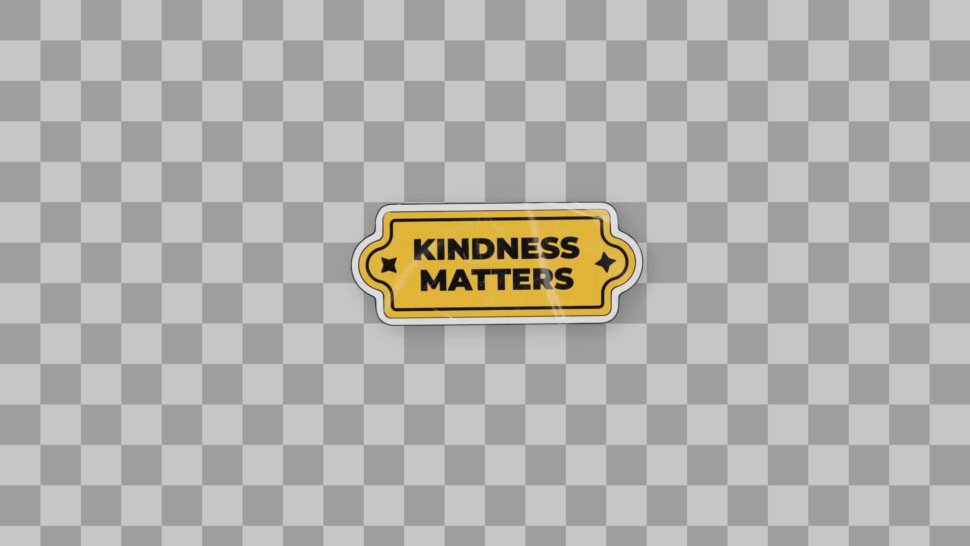 Kindness Matters Ticket Sticker