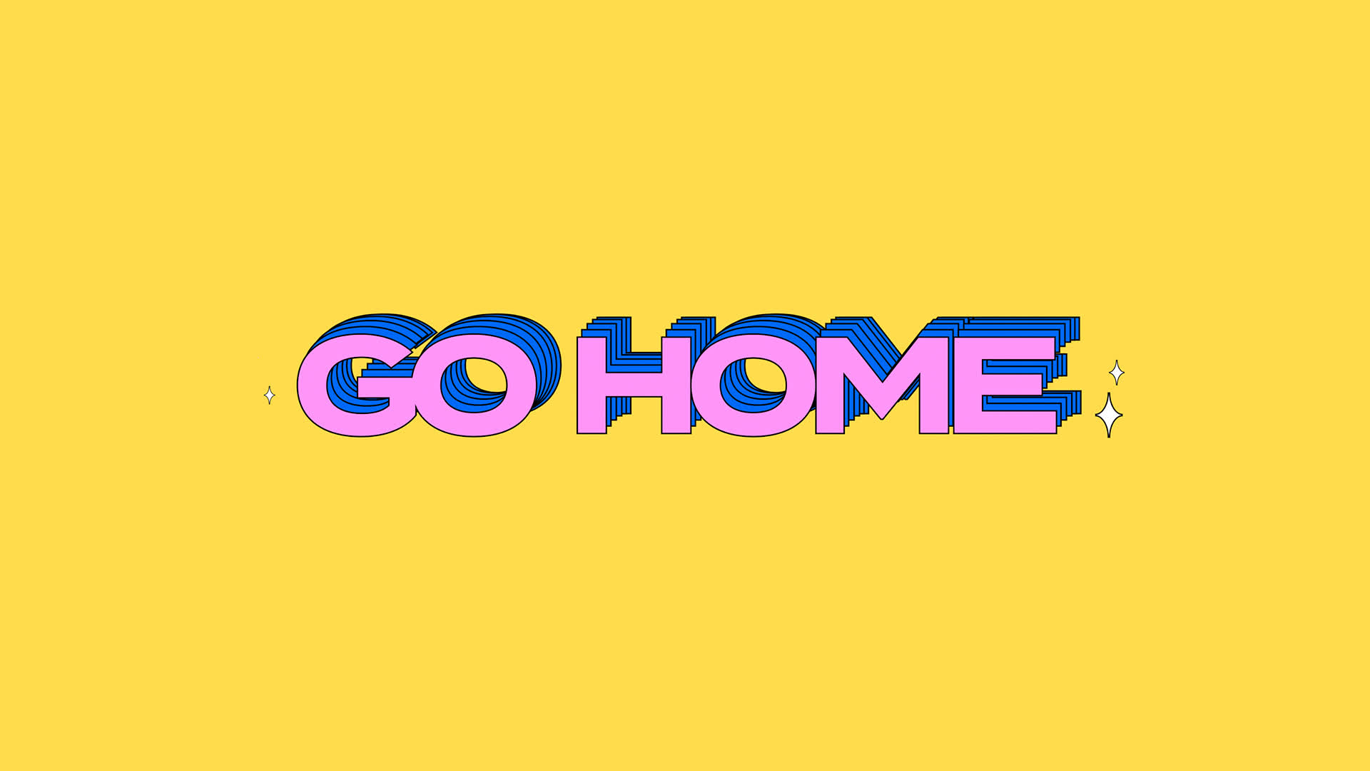 Kinetic Text Animated Floating Go Home
