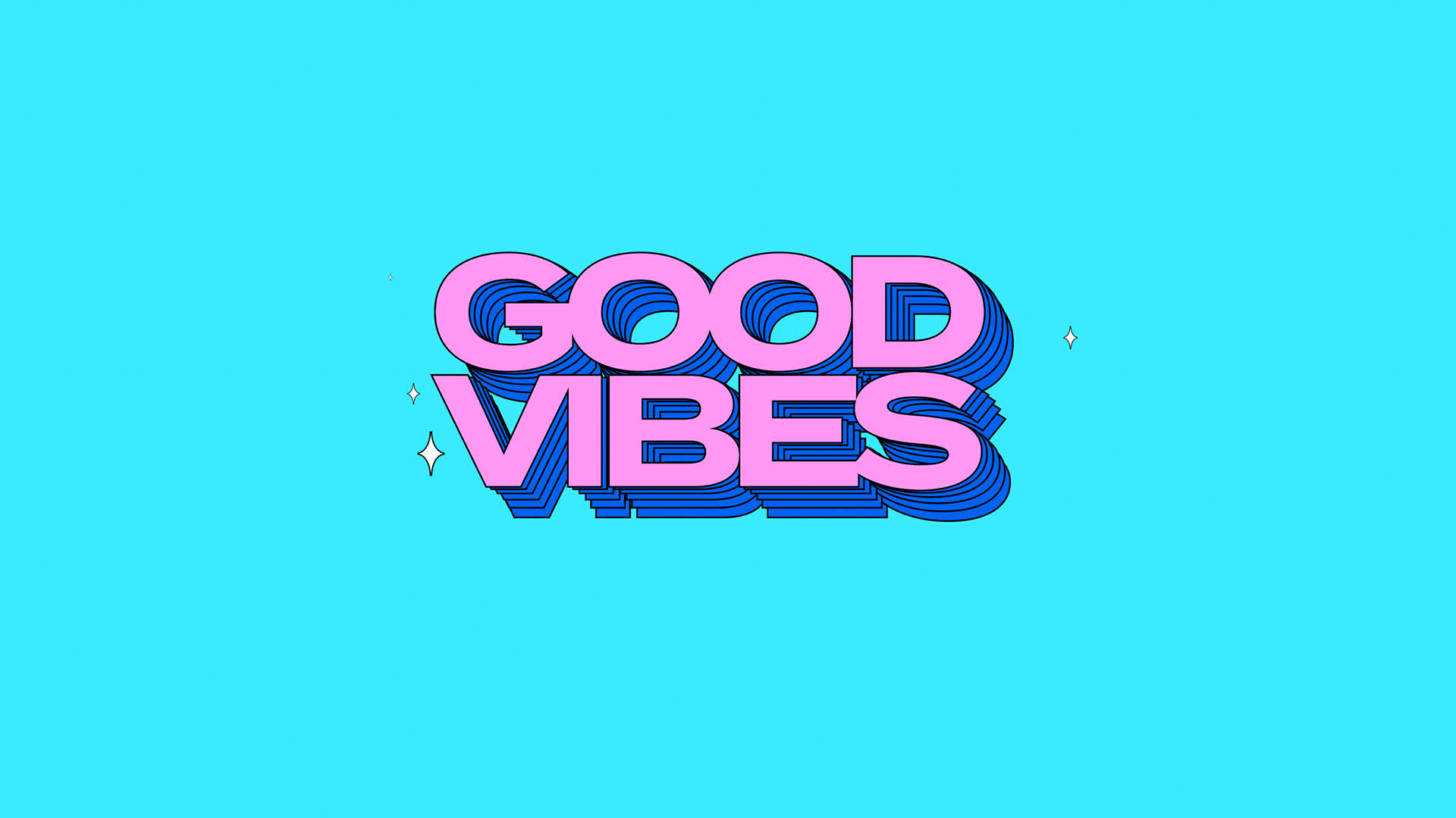 Kinetic Text Animated Floating Good Vibes