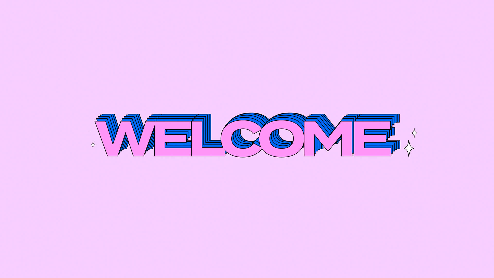Kinetic Text Animated Floating Welcome