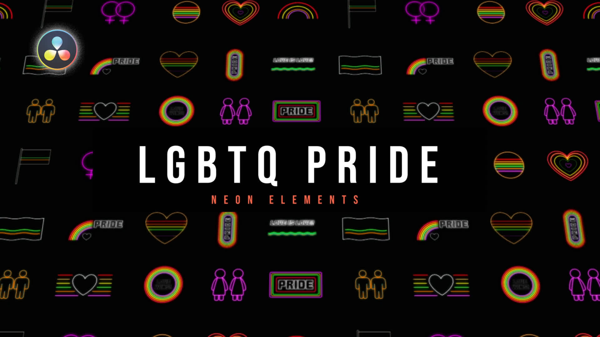 LGBTQ Pride Neon Elements