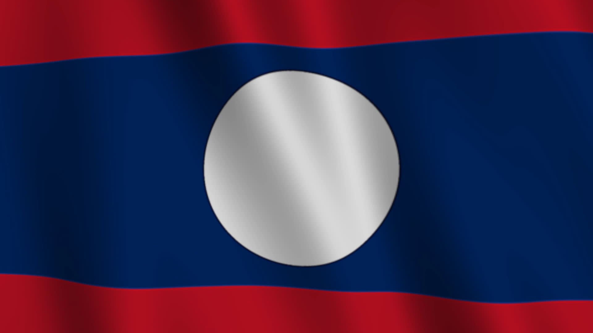Laos Flag Waving