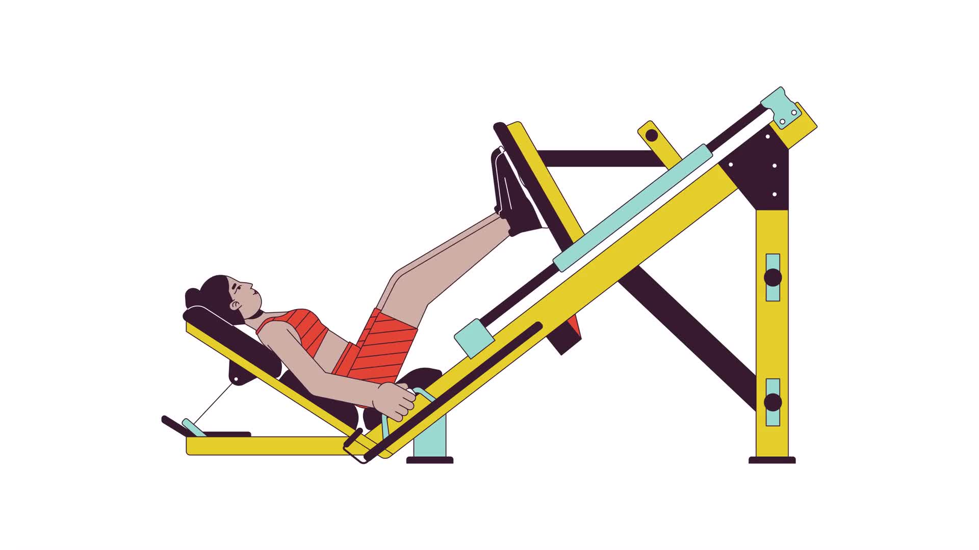 Leg Press Gym Character On Alpha