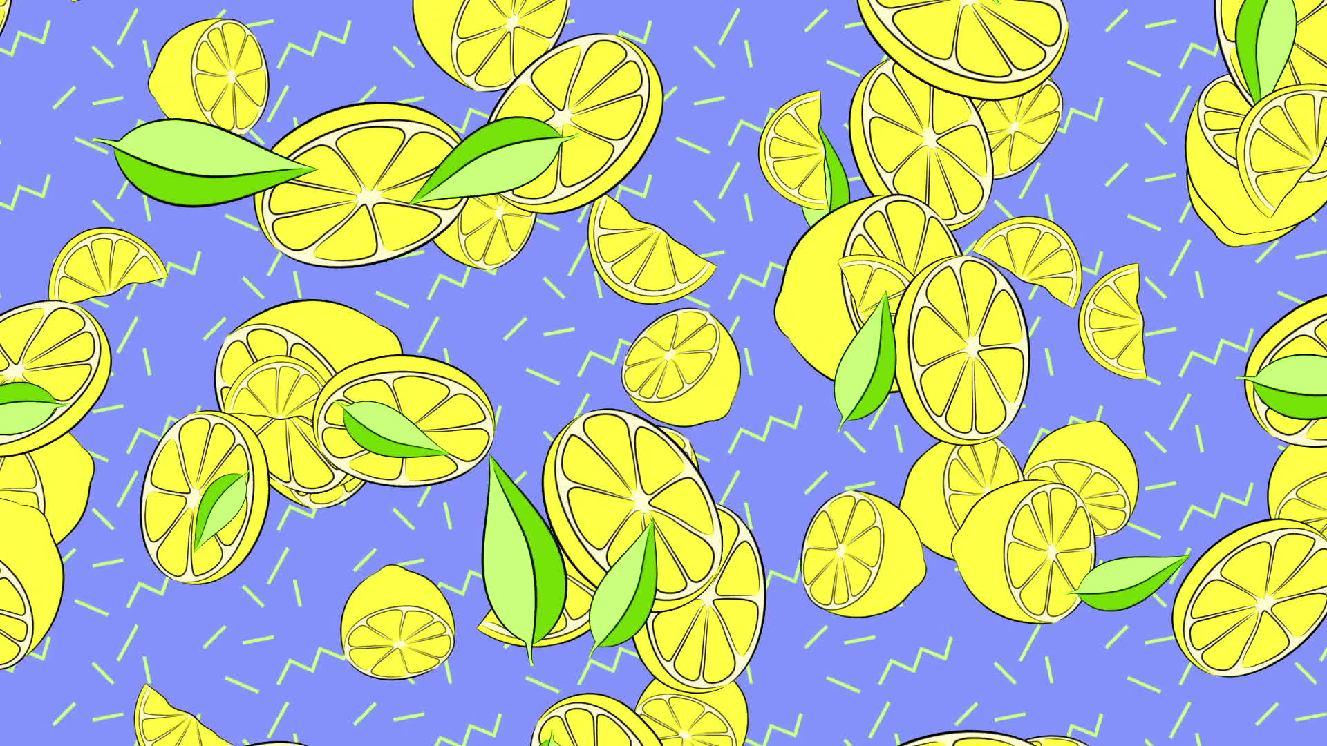 Lemons On Blue