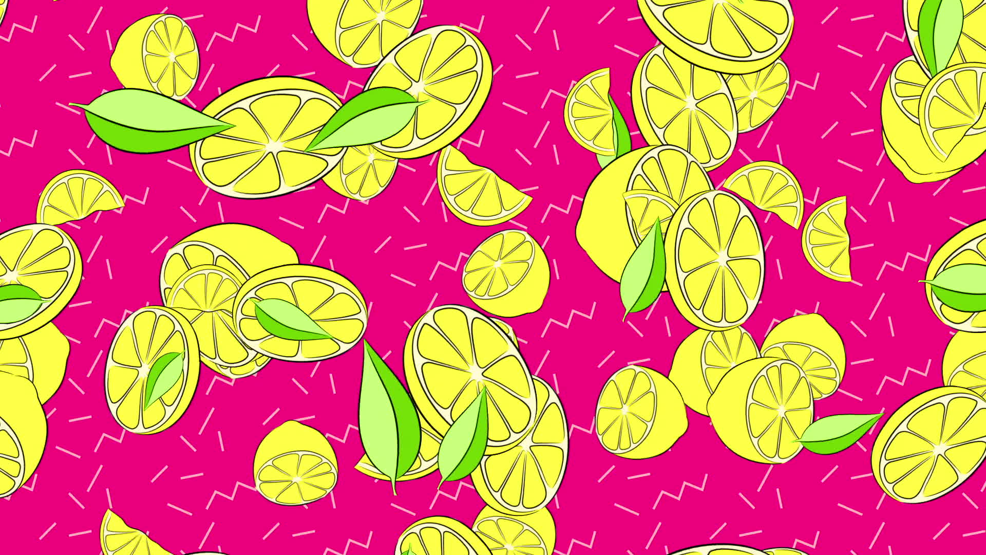 Lemons On Pink