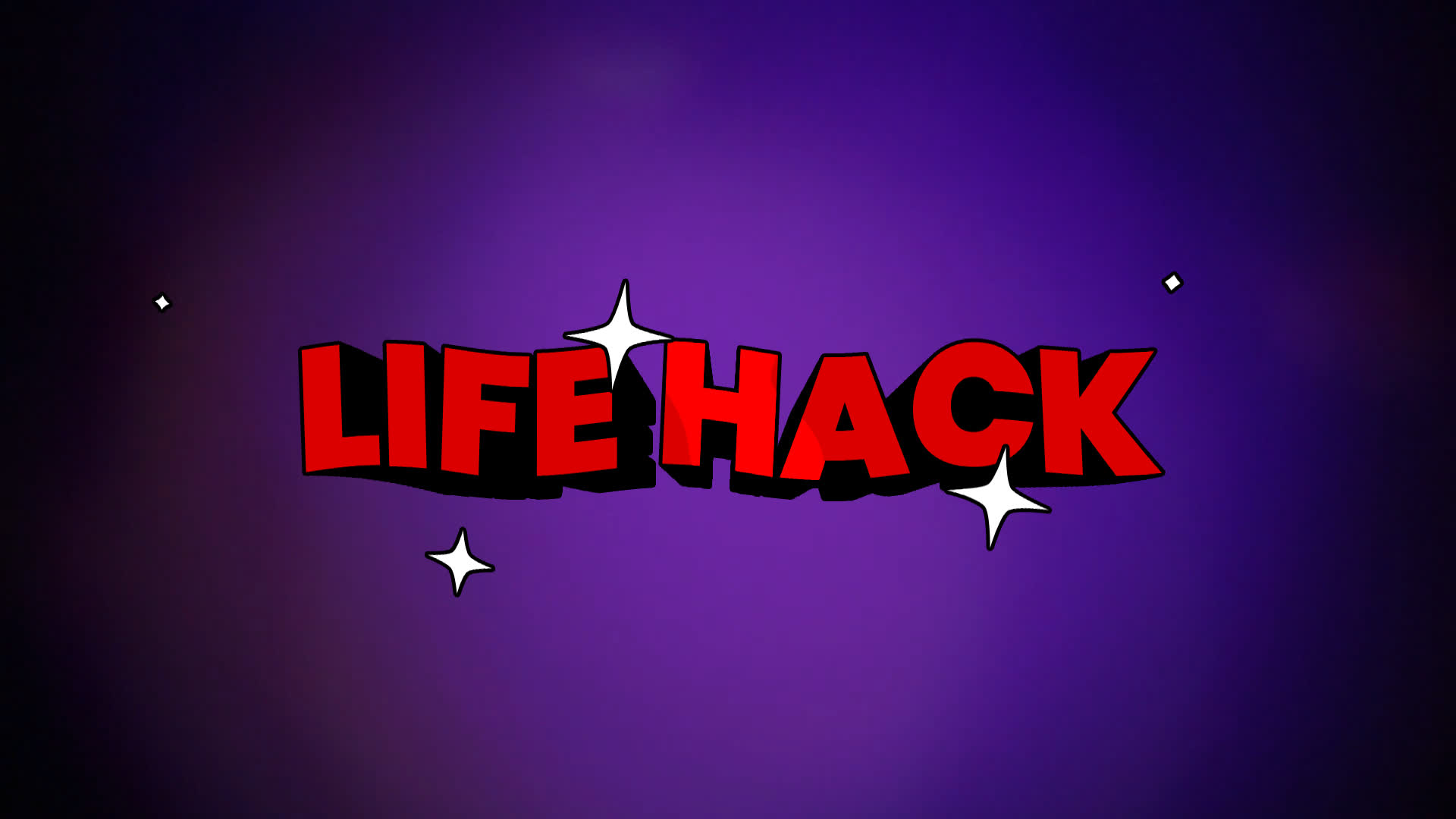 Life Hack - 3D Cartoon Text