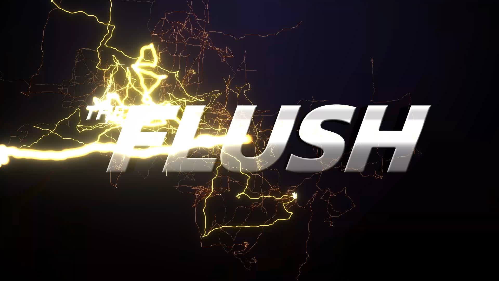 Lightning-Effect Metallic Superhero Titles