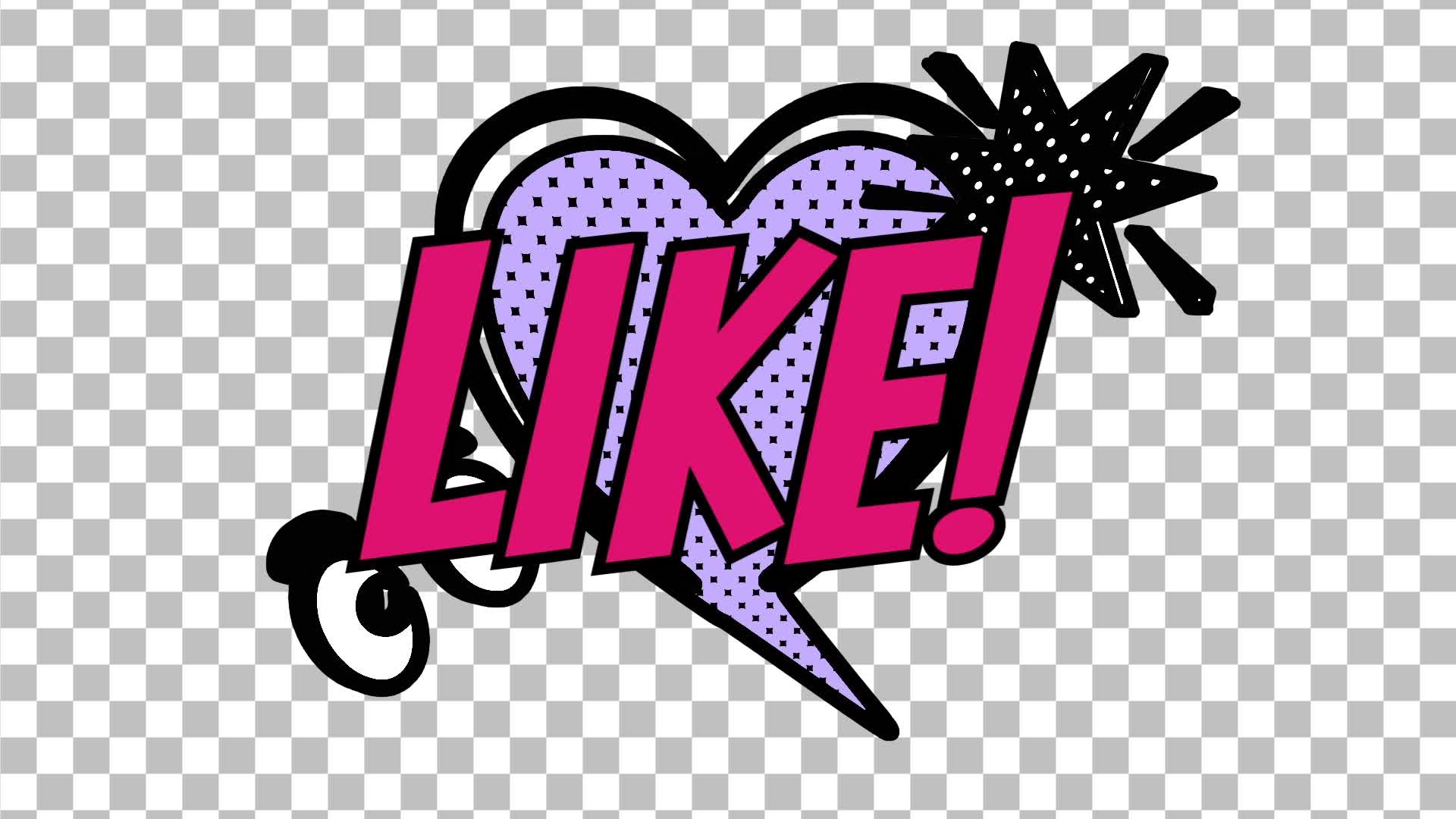 Like! Comic Pop Bubble On Alpha