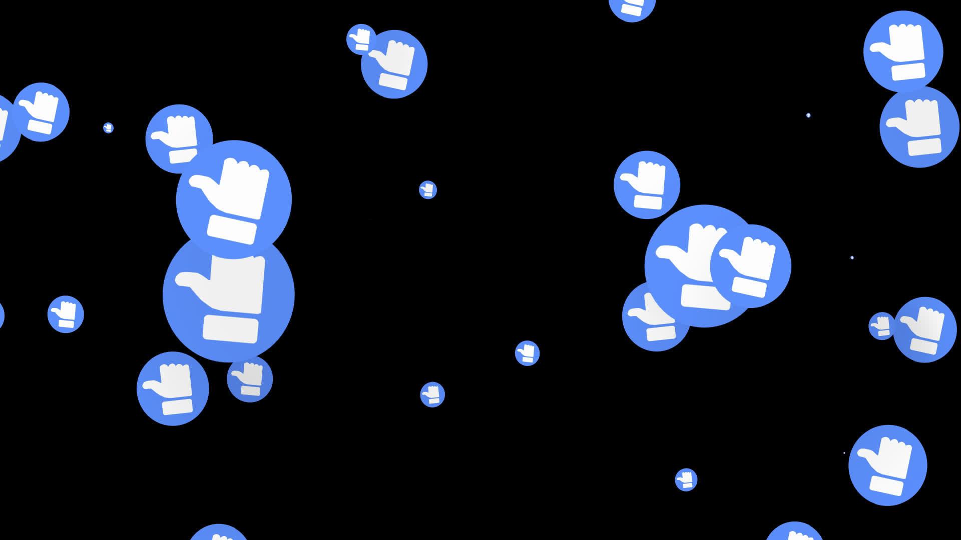 Like Emoji Particles Overlay - Bottom to Top