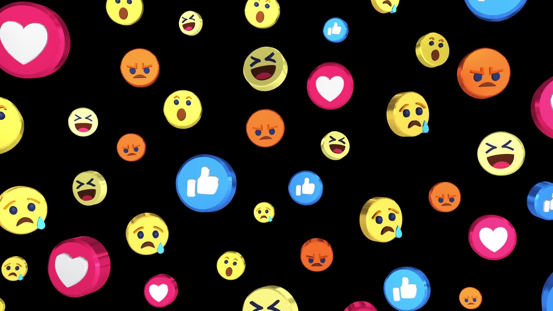 Like Share Emojis Alpha Loop