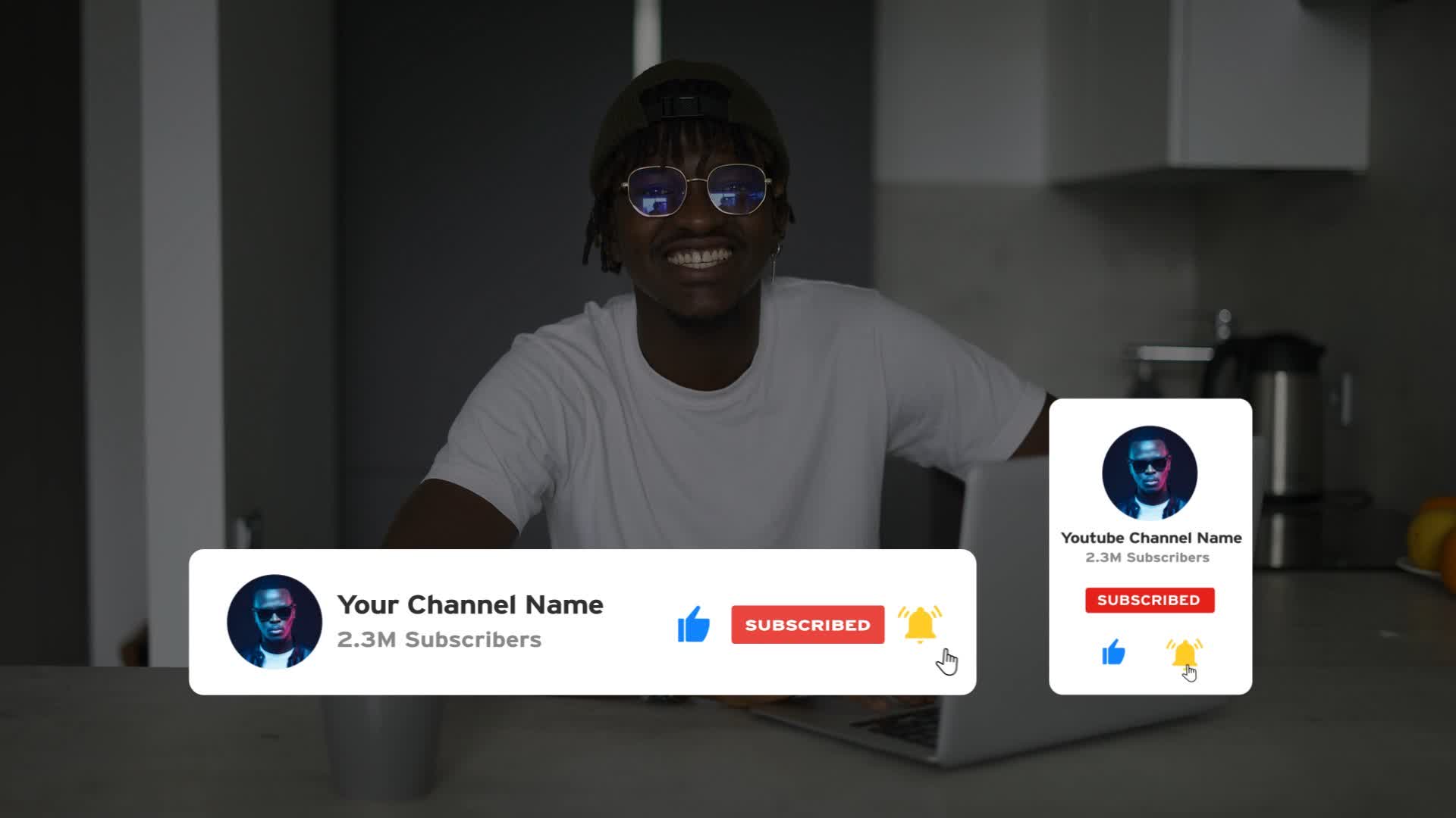 Like and Subscribe Animation with Channel