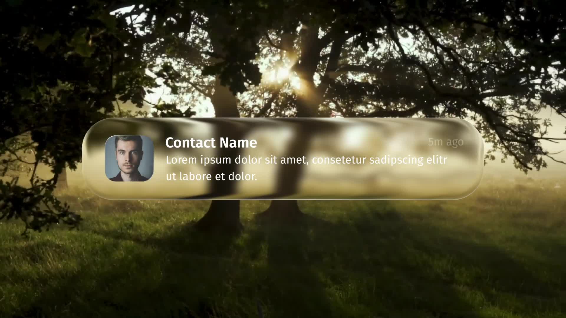 Liquid Glass Message Popup