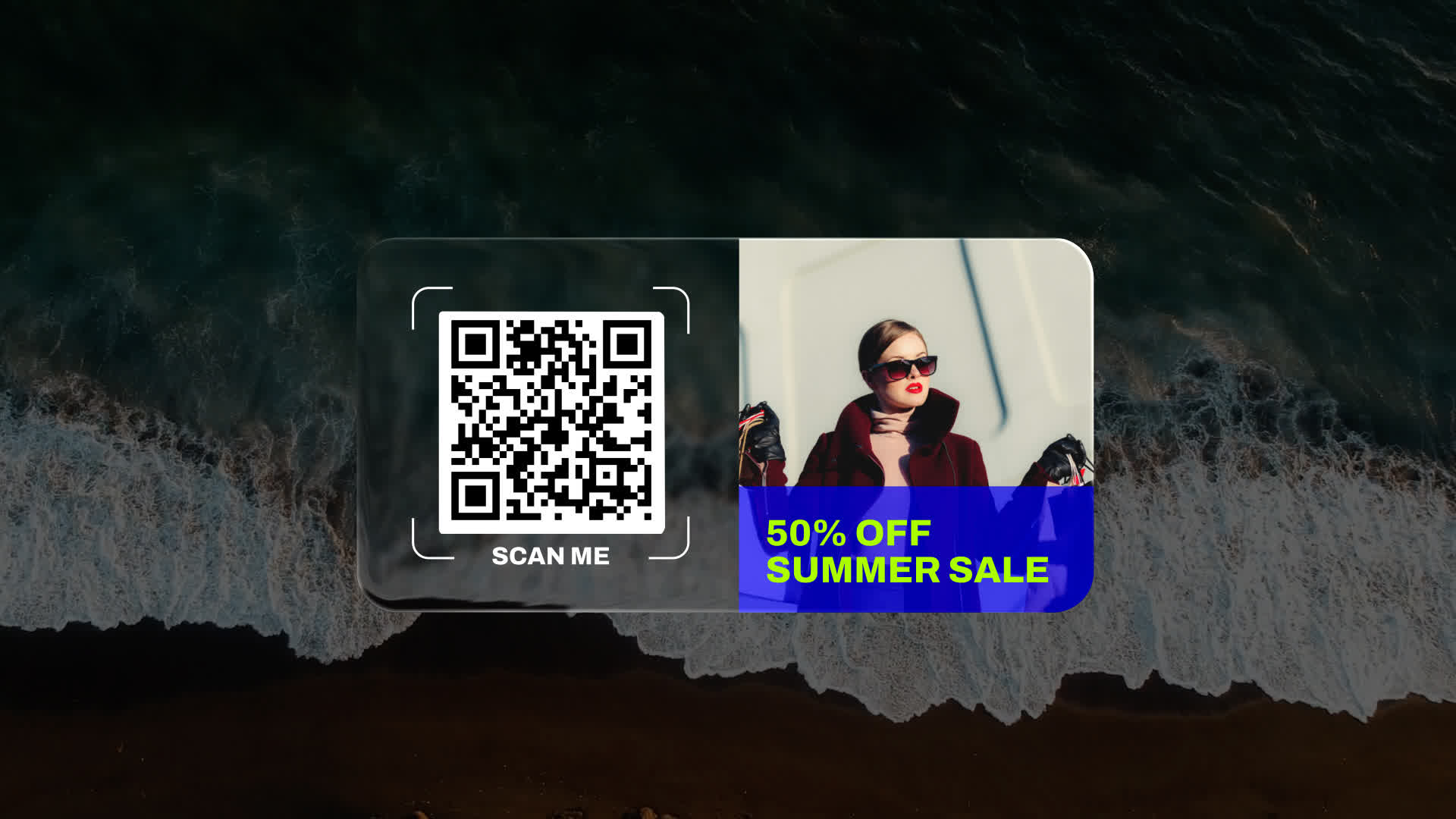 Liquid Glass QR Code Lower Third