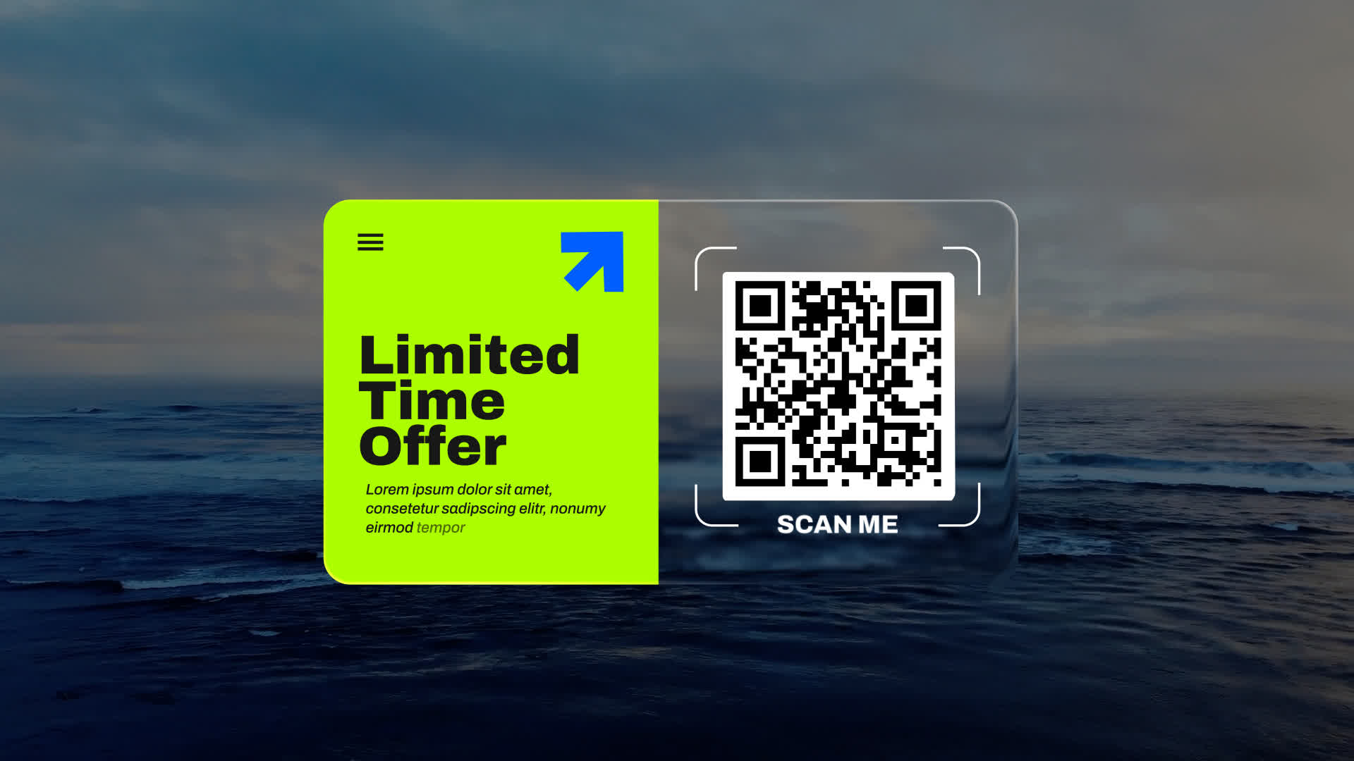 Liquid Glass QR Code Scan Card