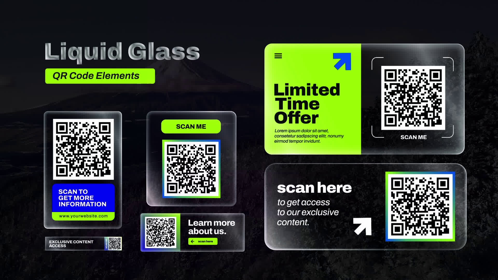 Liquid Glass Qr Code Elements