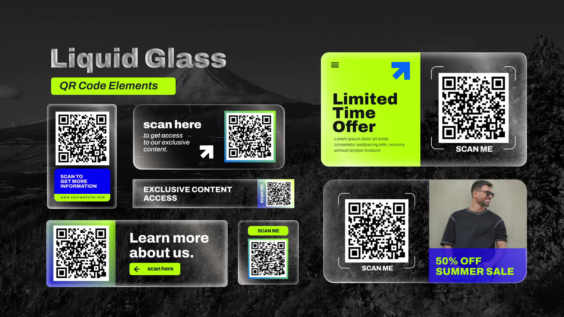 Liquid Glass Qr Code Elements