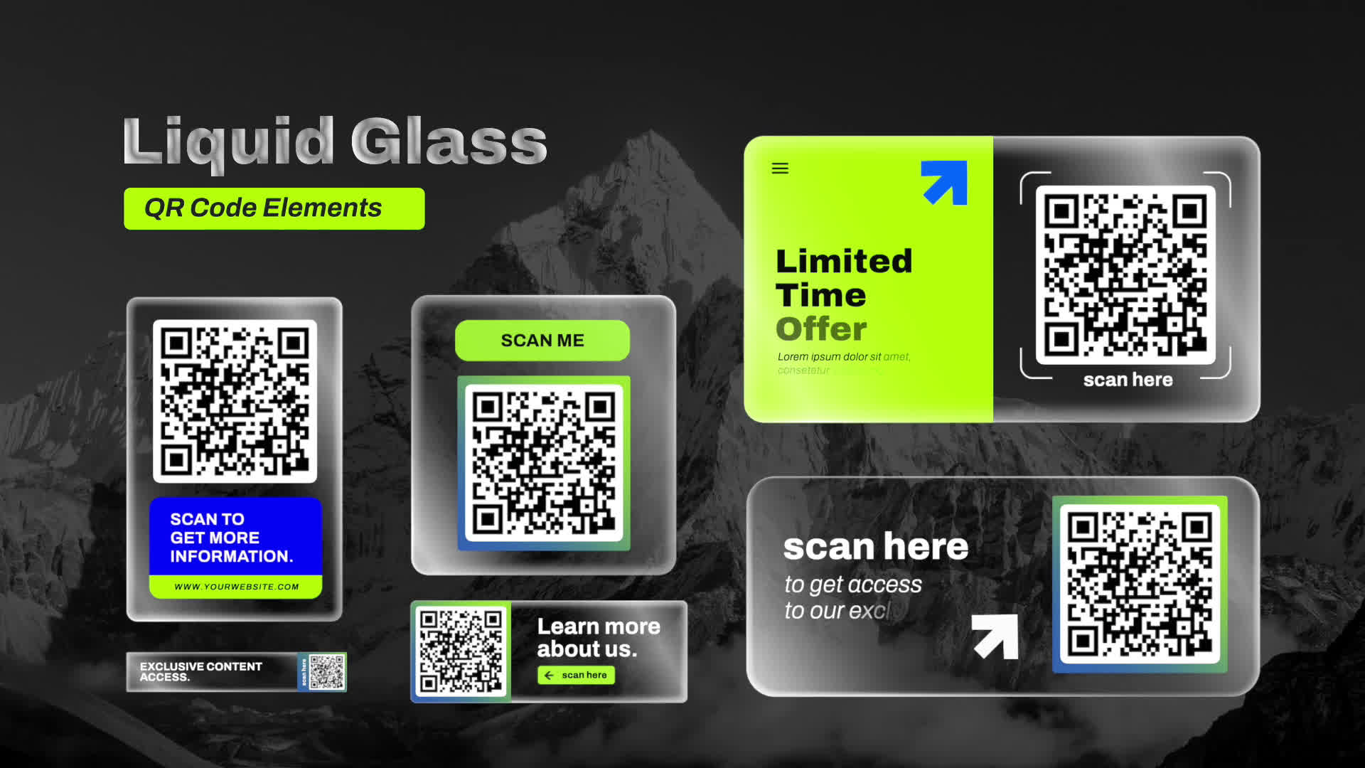 Liquid Glass Qr Code Elements
