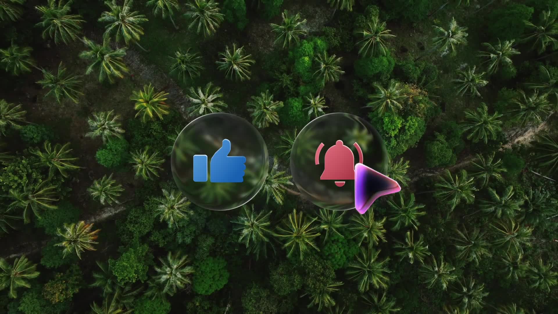 Liquid Glass Subscribe And Like Overlay