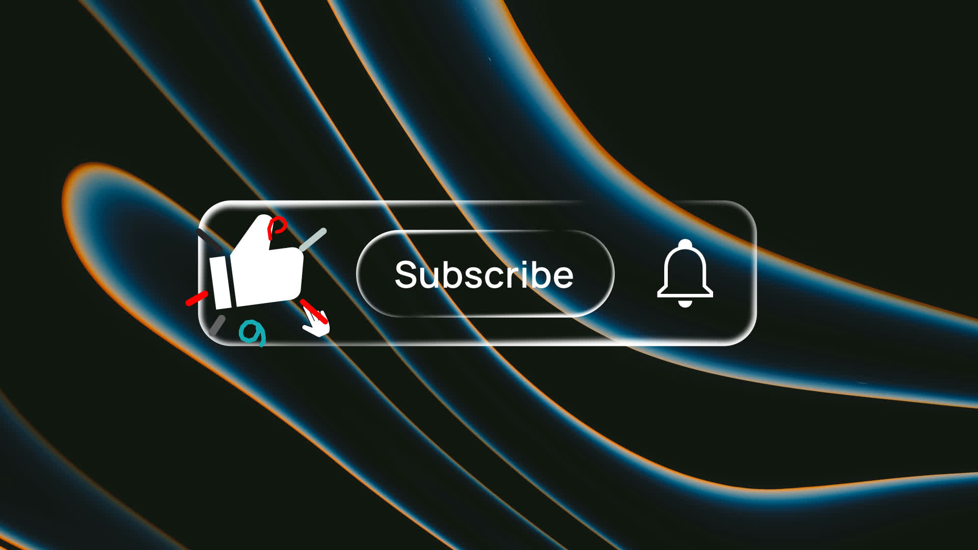 Liquid Glass Subscribe Button With Bell Icon