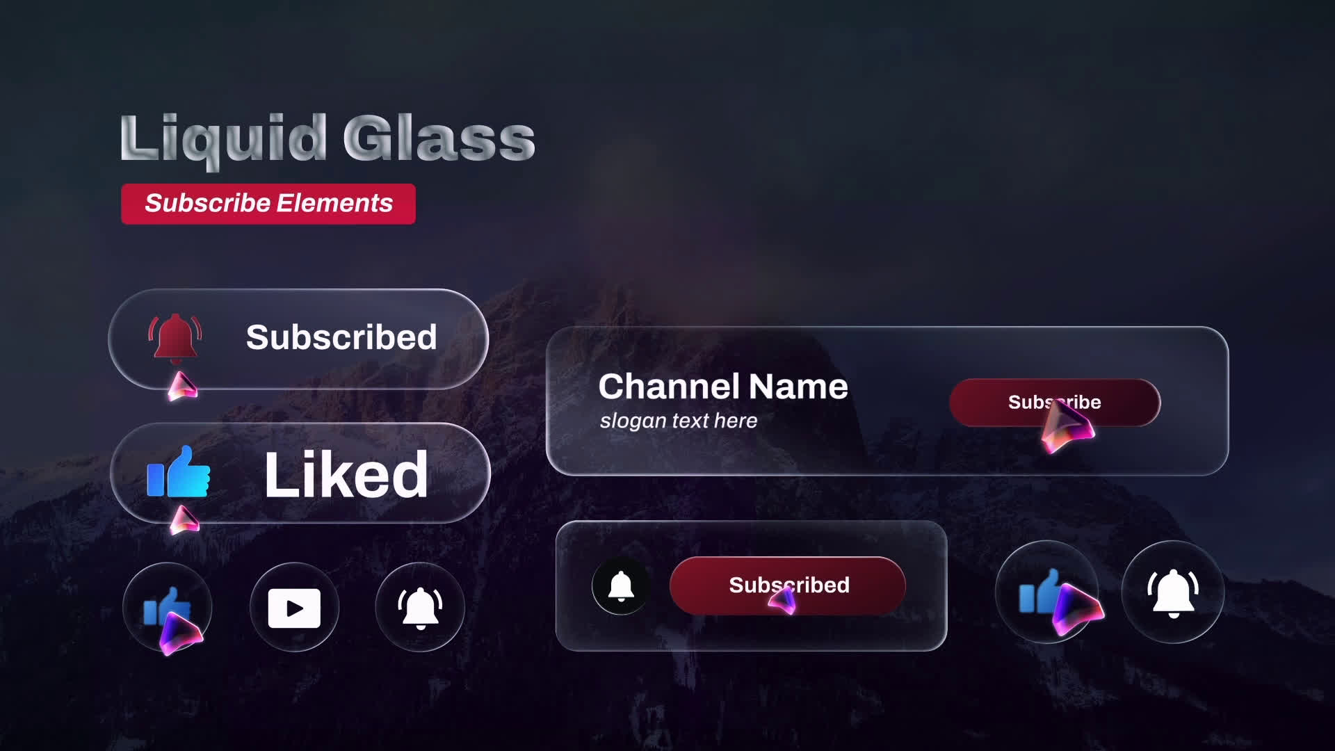Liquid Glass Subscribe Elements