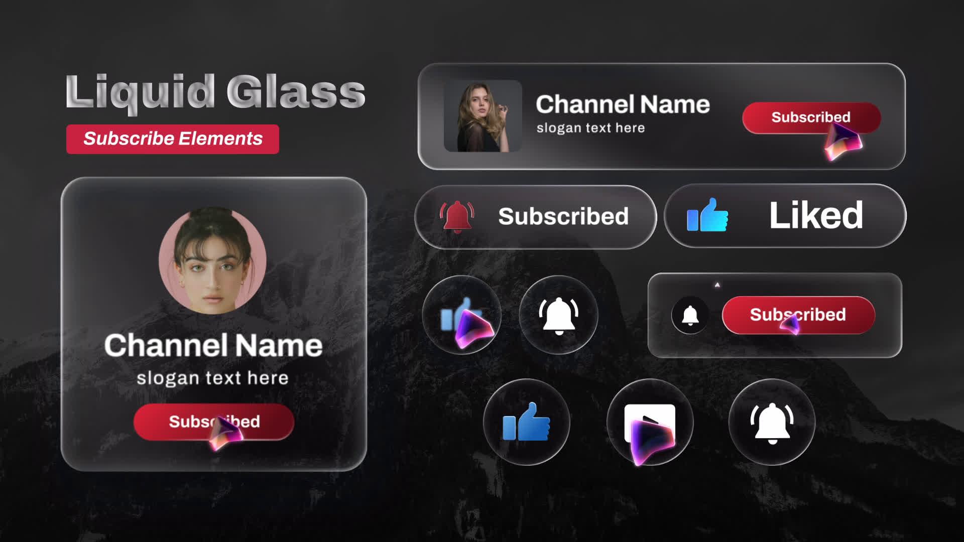 Liquid Glass Subscribe Elements