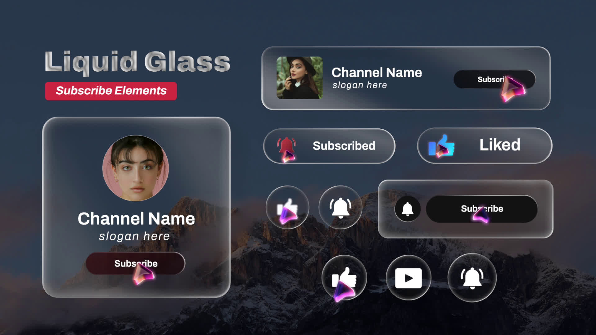 Liquid Glass Subscribe Elements