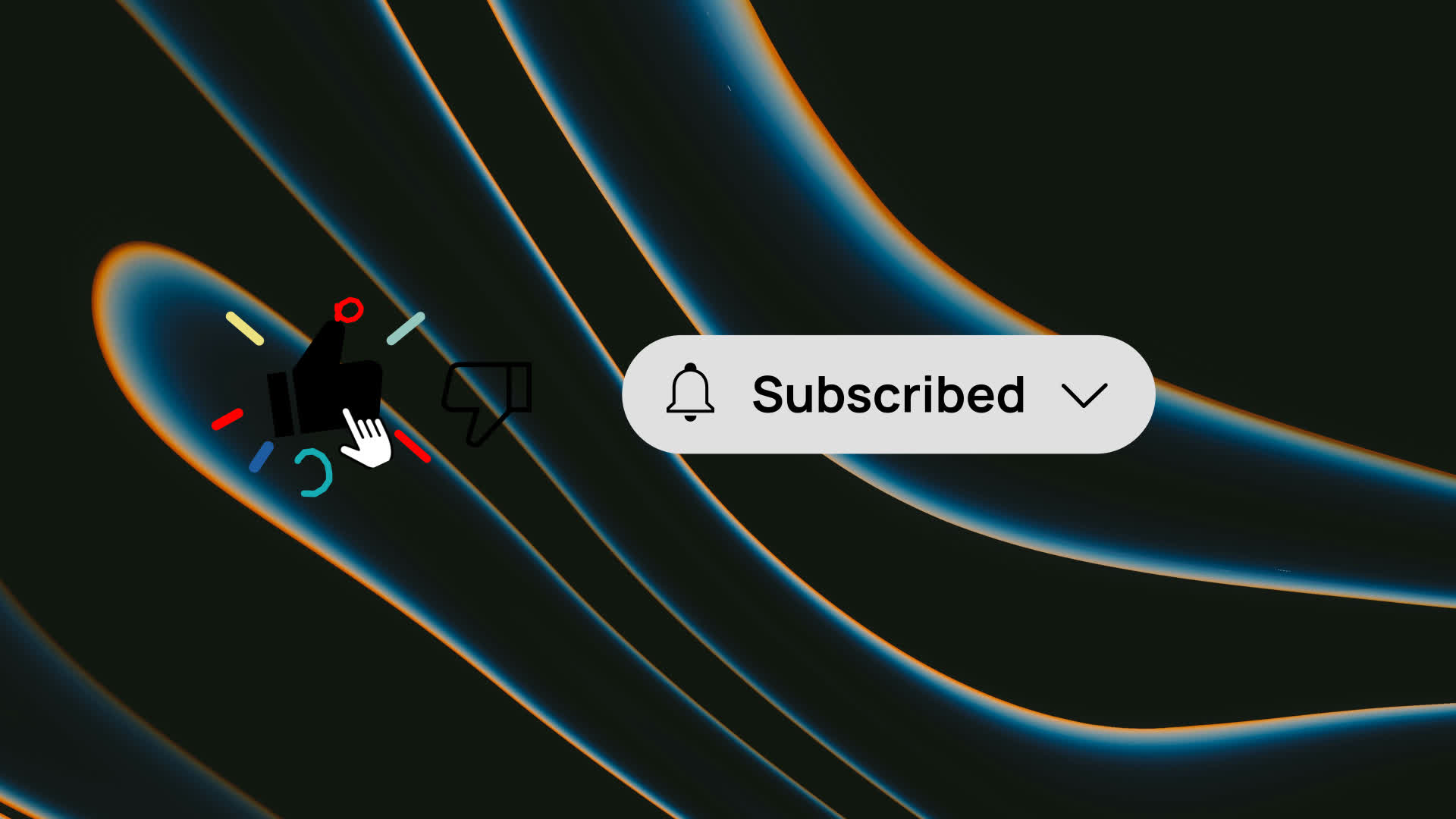 Liquid Glass Subscribe Like And Bell Notification Button Overlay