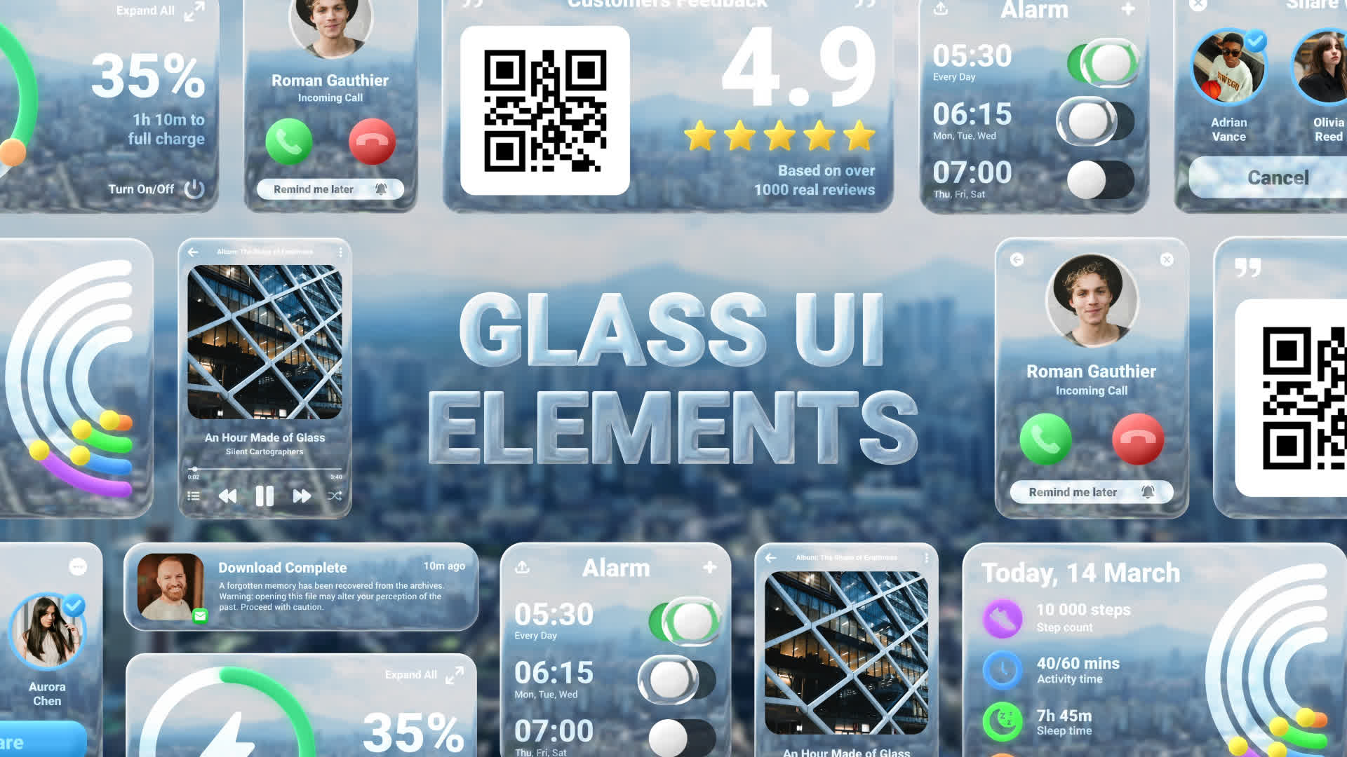Liquid Glass UI Elements