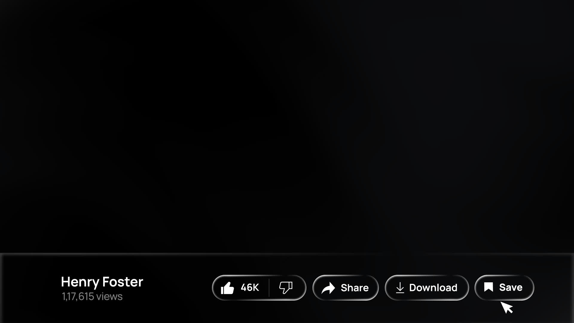 Liquid Glass YouTube Like Share Download Save Panel