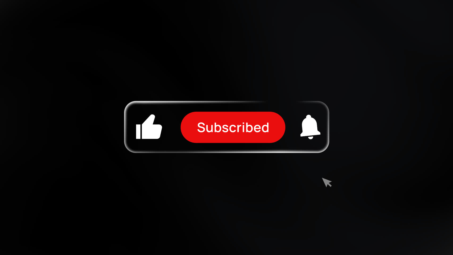 Liquid Glass YouTube Like Subscribe Bell Bar