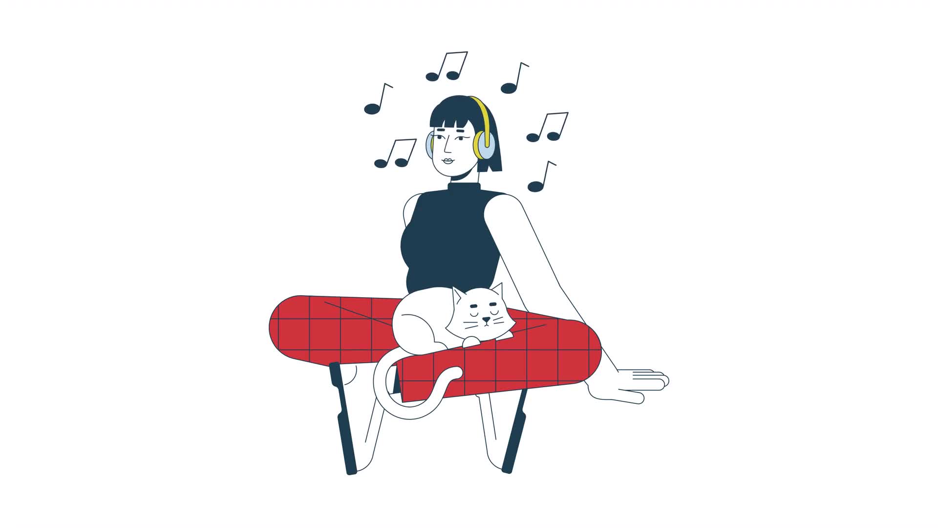 Listening Music Animation