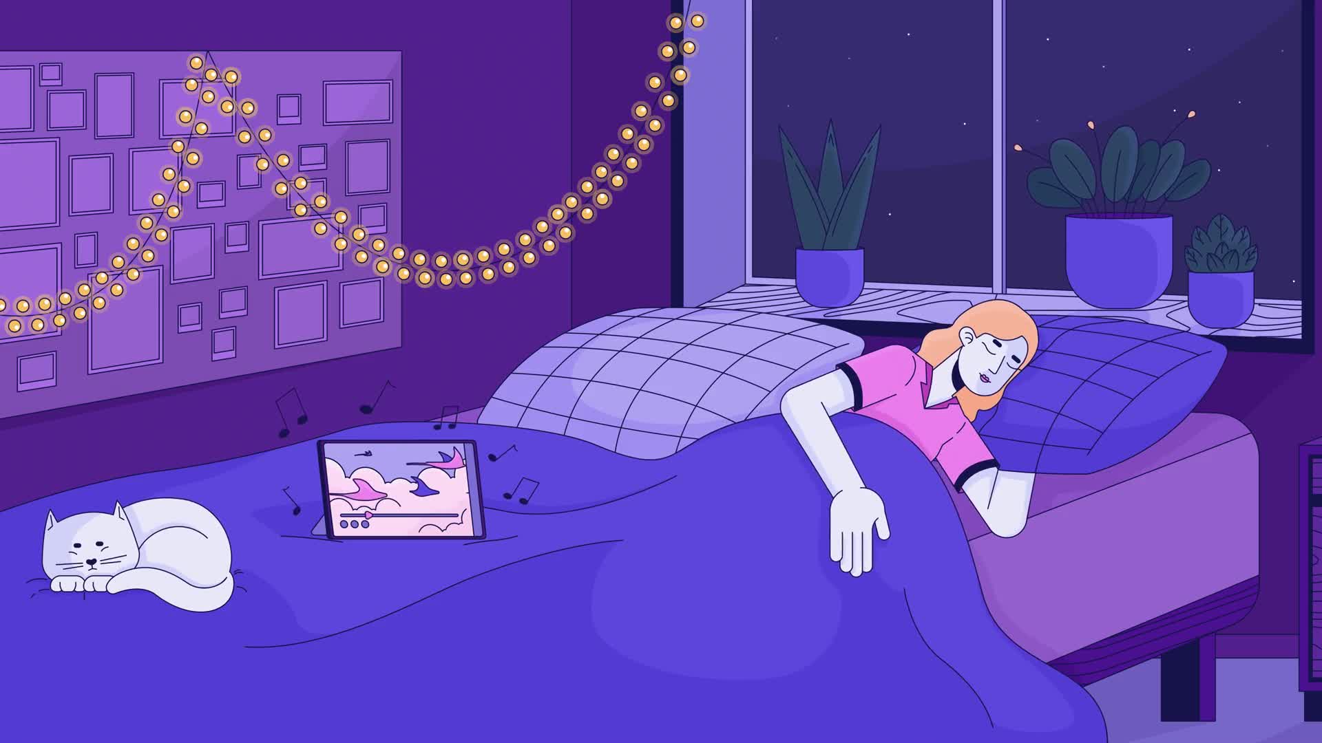 Lo Fi Bedrooms Sleeping Background