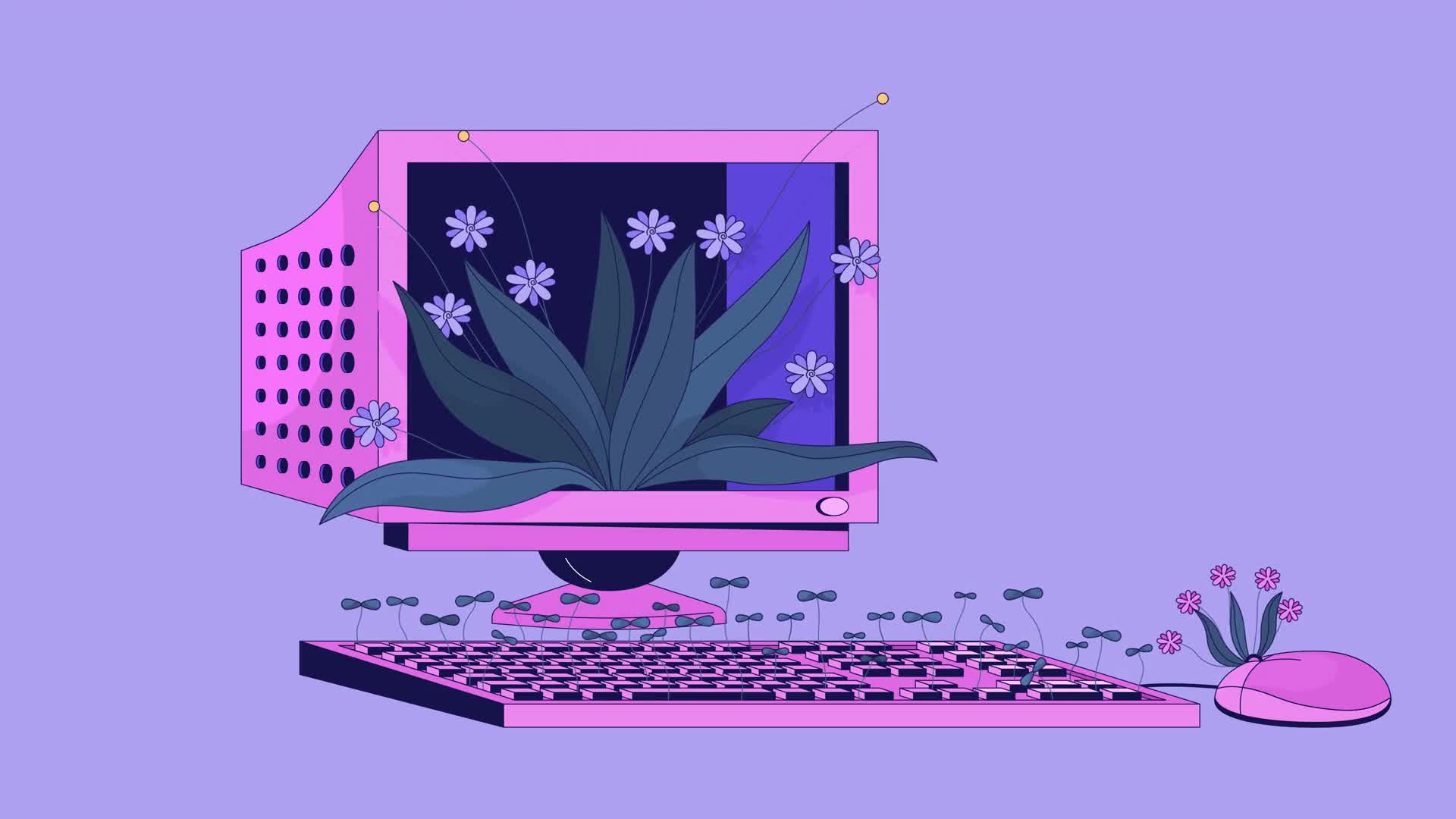 Lo Fi Computer Moving Background