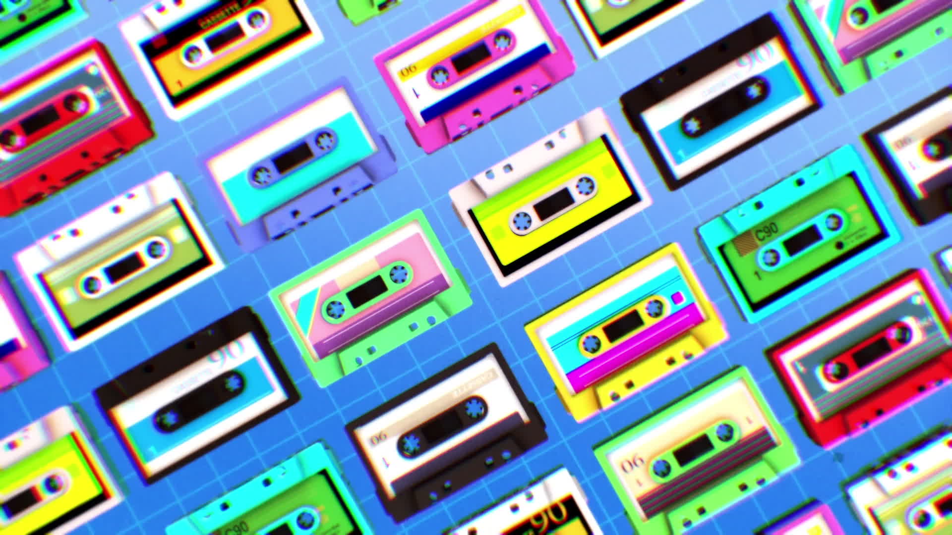 Lots Of Retro Cassette Tapes