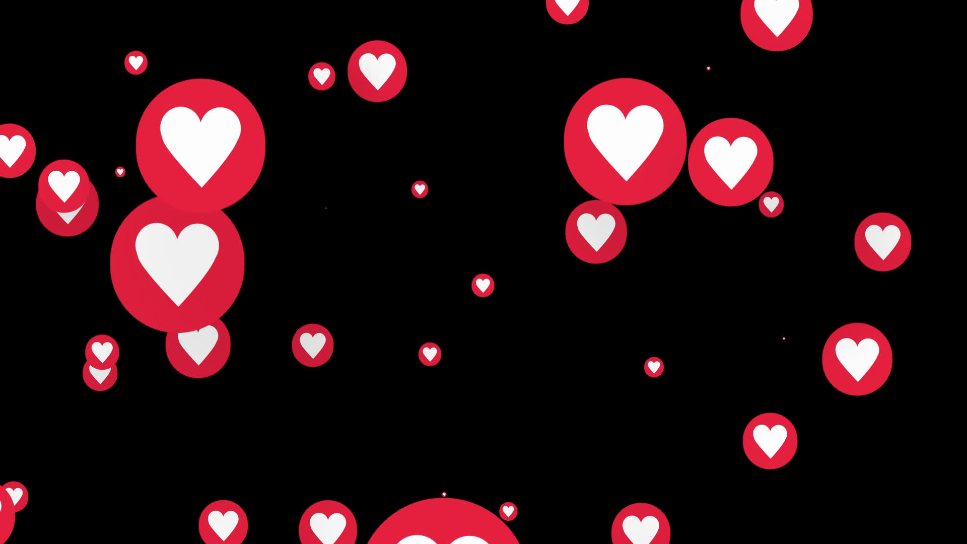 Love Emoji Particles Overlay - Left to Right