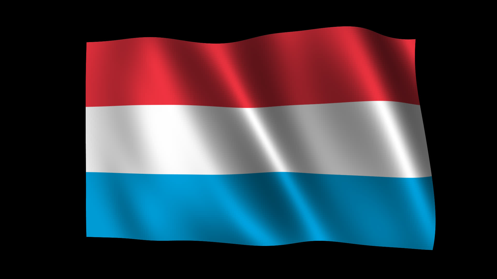 Luxembourg Flag Waving Animation