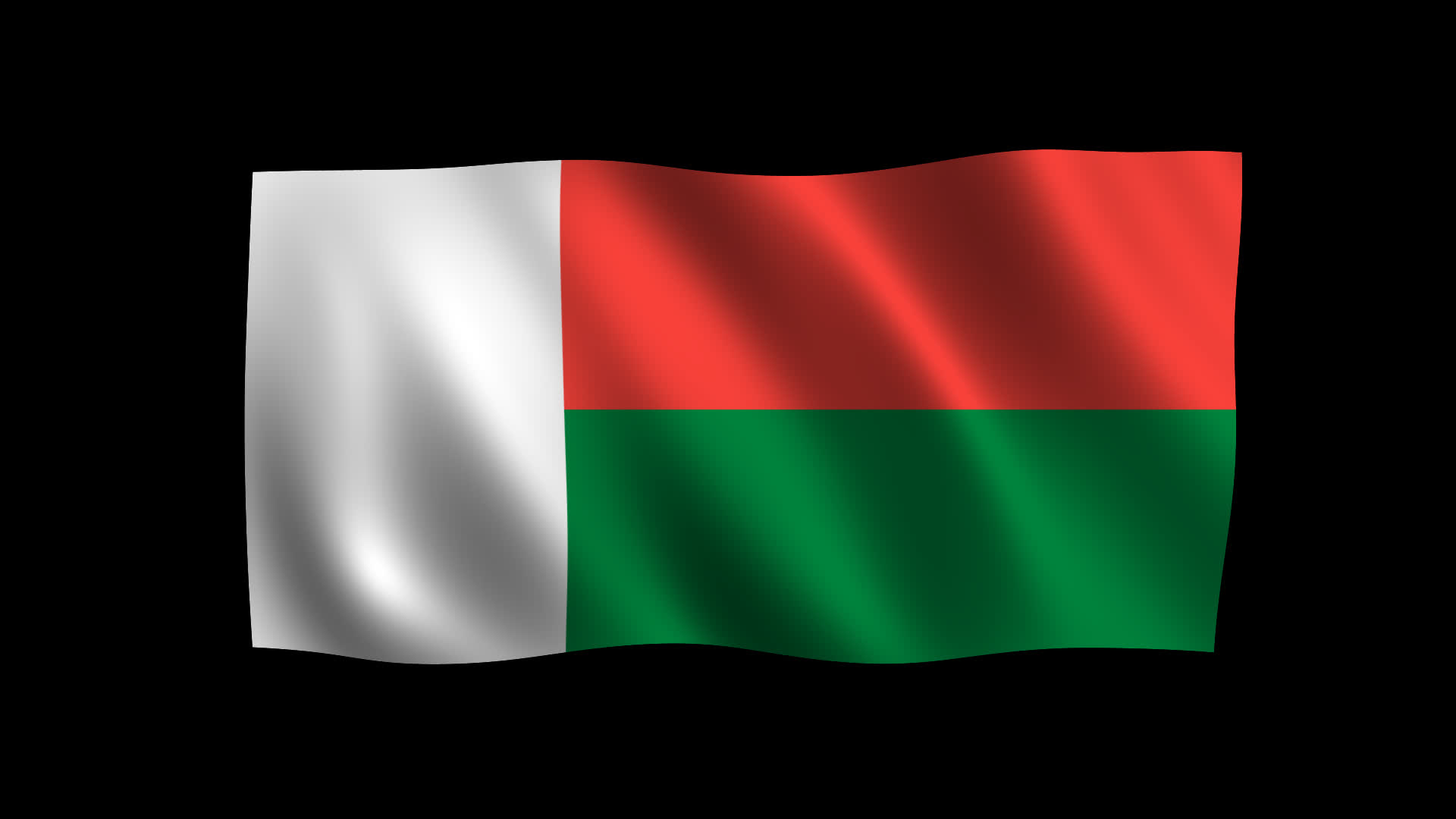 Madagascar Flag Smooth Waving