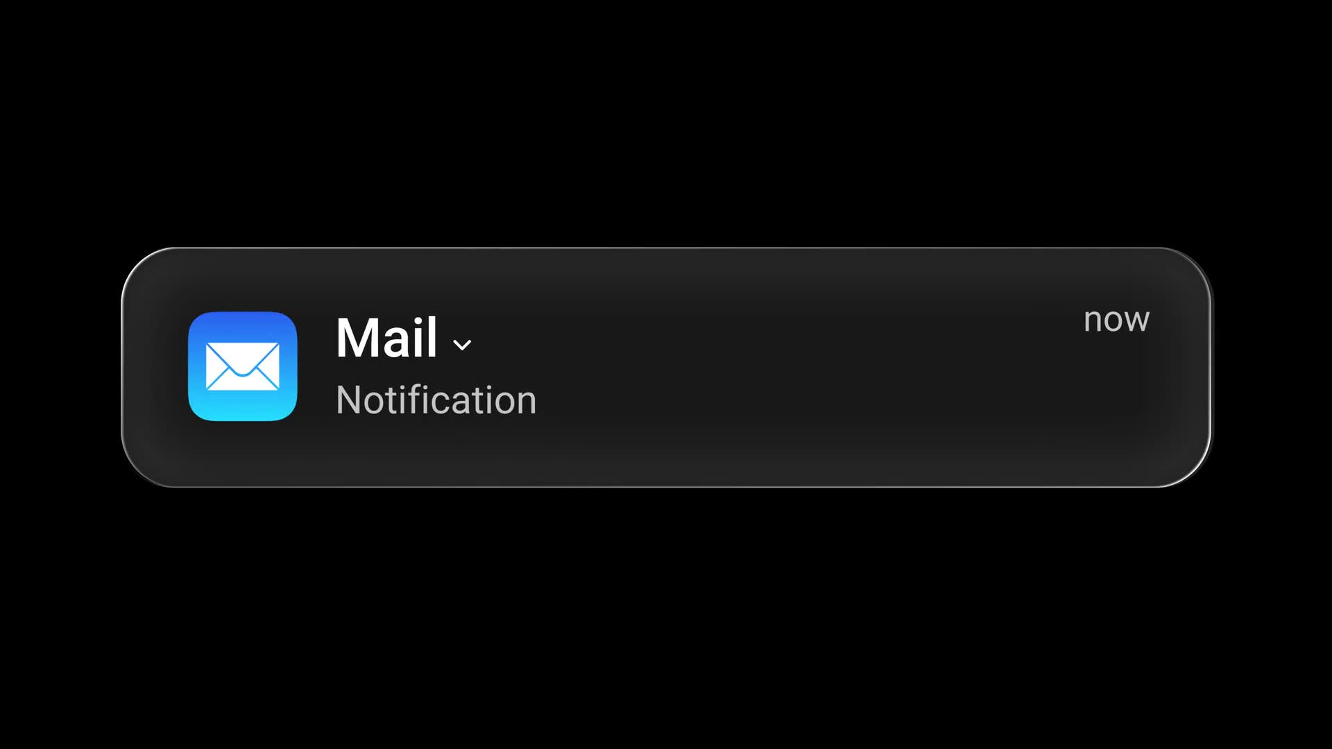 Mail App Notification Glass Effect