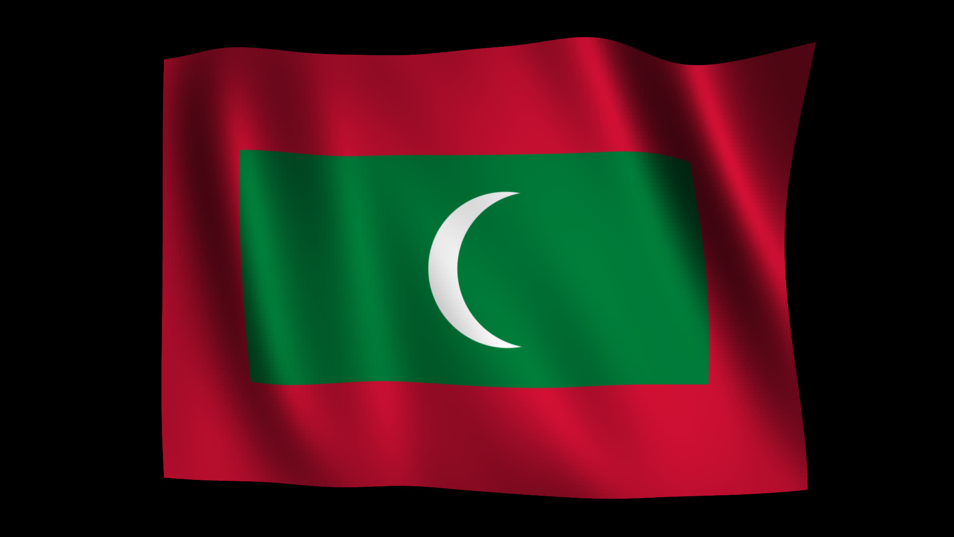 Maldives Flag Floating